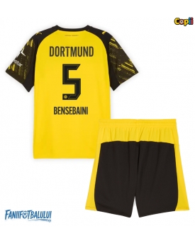 Borussia Dortmund Ramy Bensebaini #5 Echipament de Fotbal Replică 2025-26 Copii Acasa (+ Șorturi)